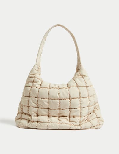 COS COS QUILTED OVERSIZED SHOULDER BAG - Off-white - Bags - COS 99.00