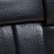 Leather Woven Shoulder Bag - black