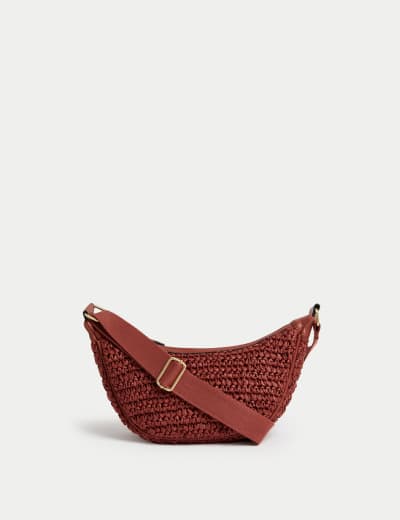 Straw sales sling bag