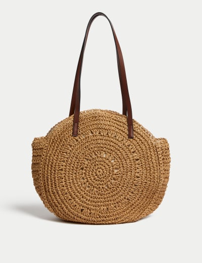 Round straw bag discount h&m