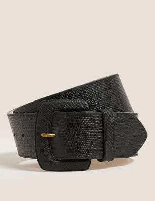 m&s leather belts