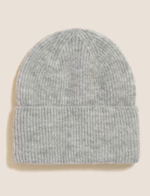 Вязаная шапка Beanie с отворотом