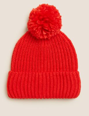Knitted Fair Isle Pom Hat