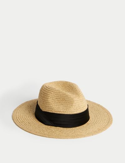 Straw Wide Brim Hat, M&S Collection