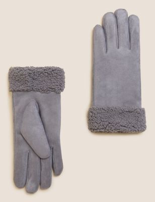 Faux Sheepskin Touchscreen Gloves