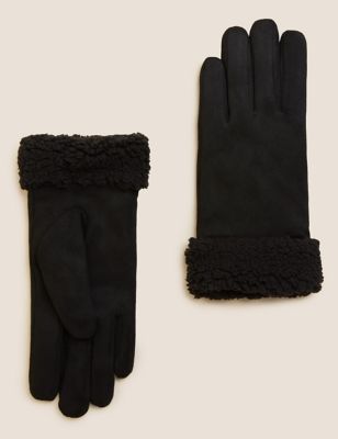 Faux Sheepskin Touchscreen Gloves