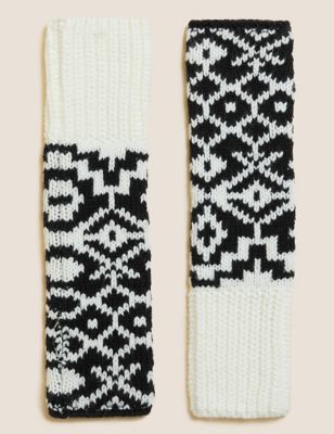 Knitted Fair Isle Touchscreen Gloves