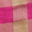 Checked Fringed Scarf with Wool - pinkmix