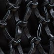 Leather Macrame Shoulder Bag - black