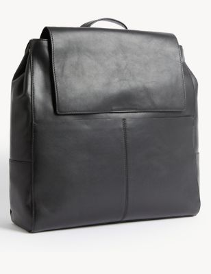 Leather Top Handle Backpack