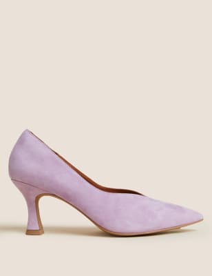 berry coloured court shoes
