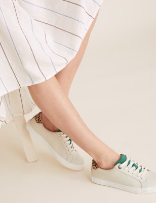 m&s white trainers