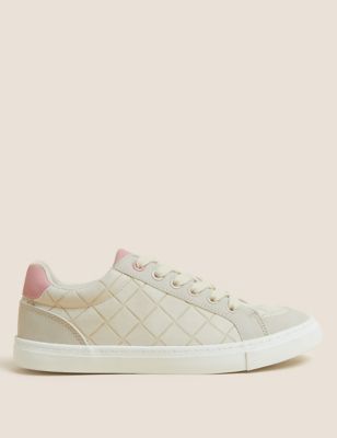 Lace Up Weave Detail Trainers