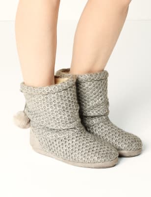 marks and spencer ladies slipper boots