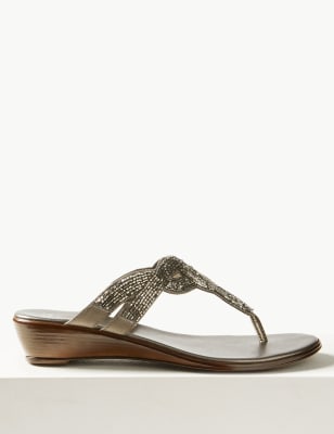 marks and spencer womens wedge sandals
