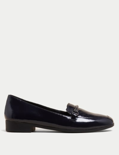 M&s ladies flat black cheap shoes