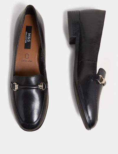 Vintage Black Leather Croc Shoes Women Loafers Low Heel Pumps 