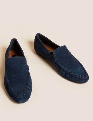 Suede Flat Loafers
