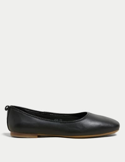 Soft leather ballet sales pumps wide fit