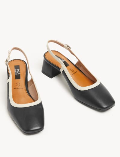 Slingback best sale shoes black