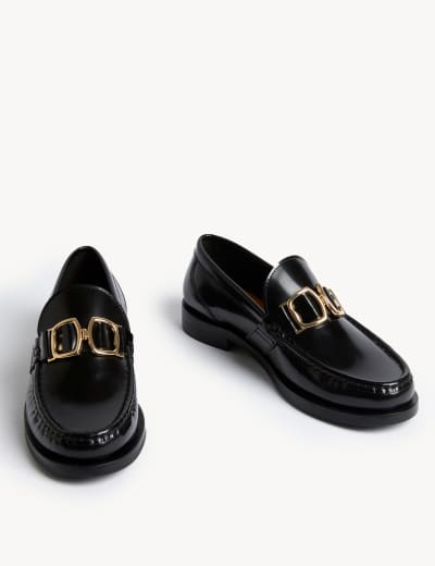 Leather Trim Flat Loafers 5 of 6