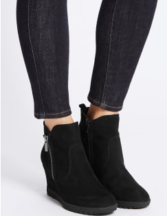 bottines à talons compensés