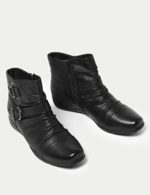 wide fit grey boots