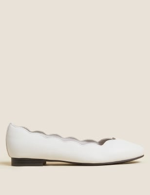 soft leather ballet pumps wide fit