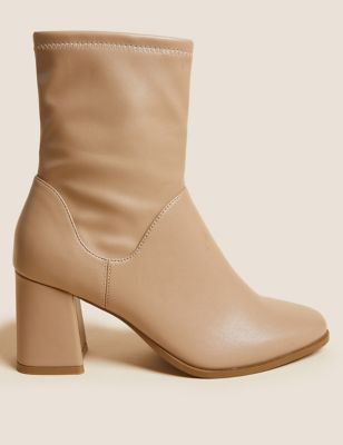 Wide Fit Block Heel Ankle Boots