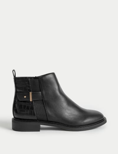Ankle boots with discount buckles and studs