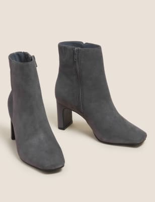 mid heel block boots