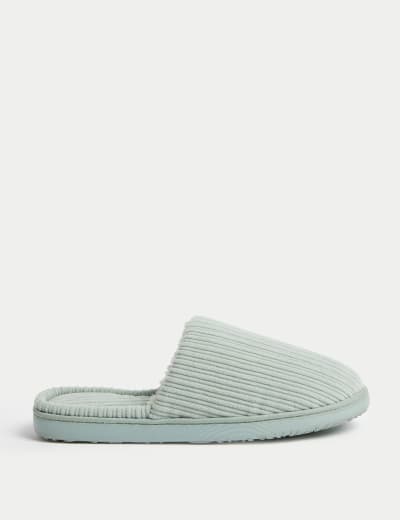 Faux Fur Lined Slippers with Secret Support M S Collection M S