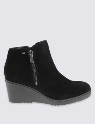 

Stain Away™ Sporty Wedge Ankle Boots with Footglove™