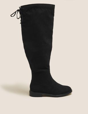 Wide Fit Flat Over the Knee Boots