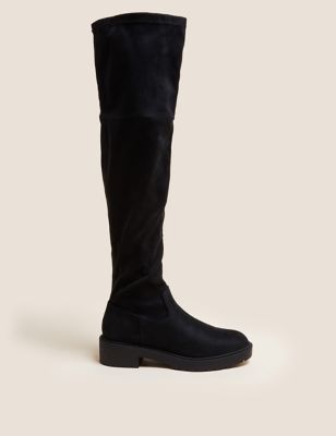 Chunky Flat Over the Knee Boots