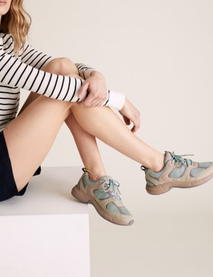 m&s leopard trainers