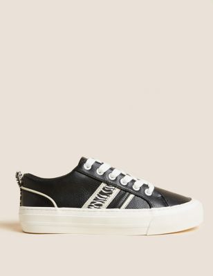 Lace Up Striped Trainers
