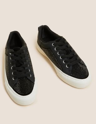 Sparkle Lace Up Trainers