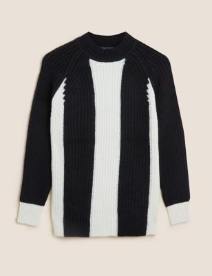 Recycled Blend Striped Relaxed Jumper