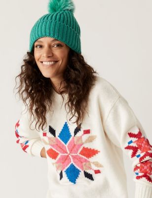 Recycled Blend Patterned Relaxed Jumper
