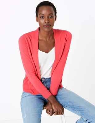red edge to edge cardigan
