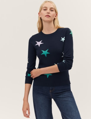 m and s ladies navy jumpers