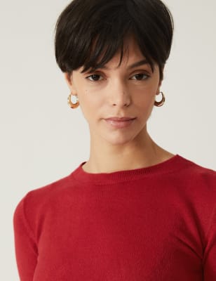 m and s ladies red jumpers