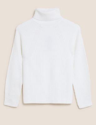 Soft Touch Ribbed Roll Neck Jumper