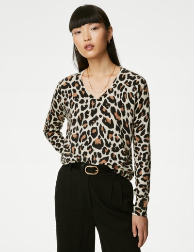 Leopard print online jumpers ladies