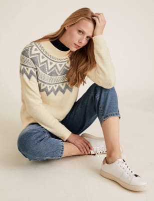 m&s cream jumper