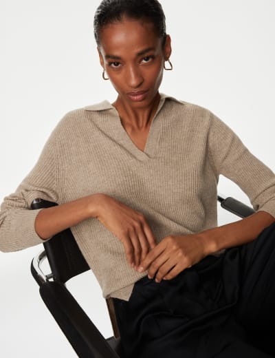 Pure Cashmere Roll Neck Jumper White Stuff M S