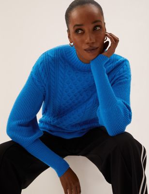 Womens Clothing Jumpers and knitwear Jumpers Kirin Cotton Love Knitted Polo Jumper in Blue 
