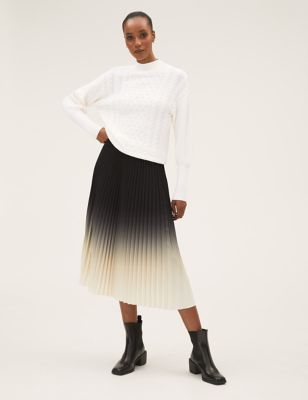 Soft Touch Textured Funnel Neck Jumper