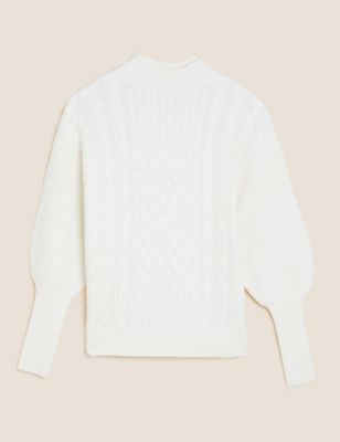 Soft Touch Textured Funnel Neck Jumper